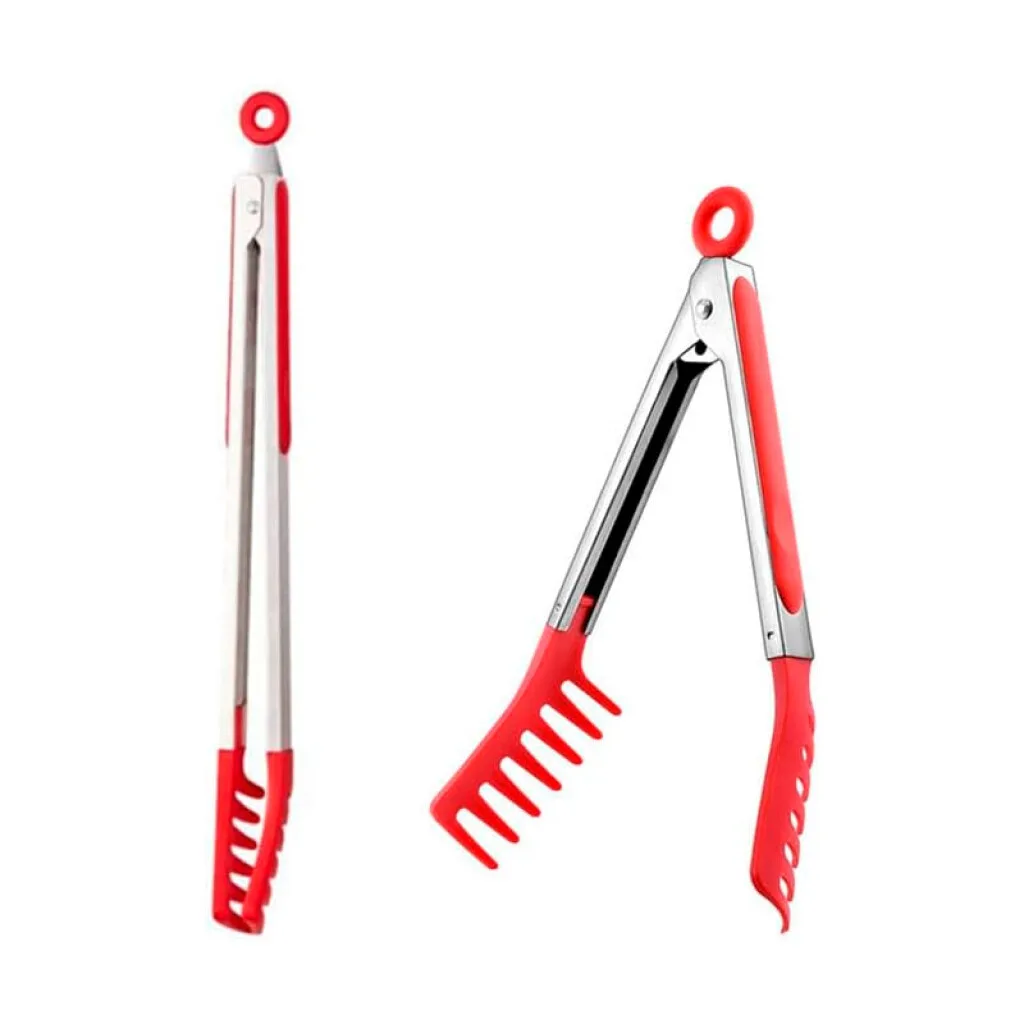 Pinza de cocina para pasta c/ silicona y metal (ML460)