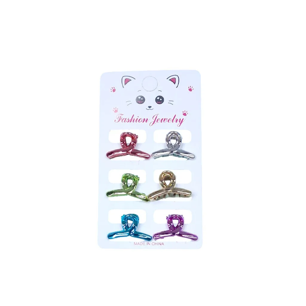 Broches pinzas de colores brillantes 6pcs