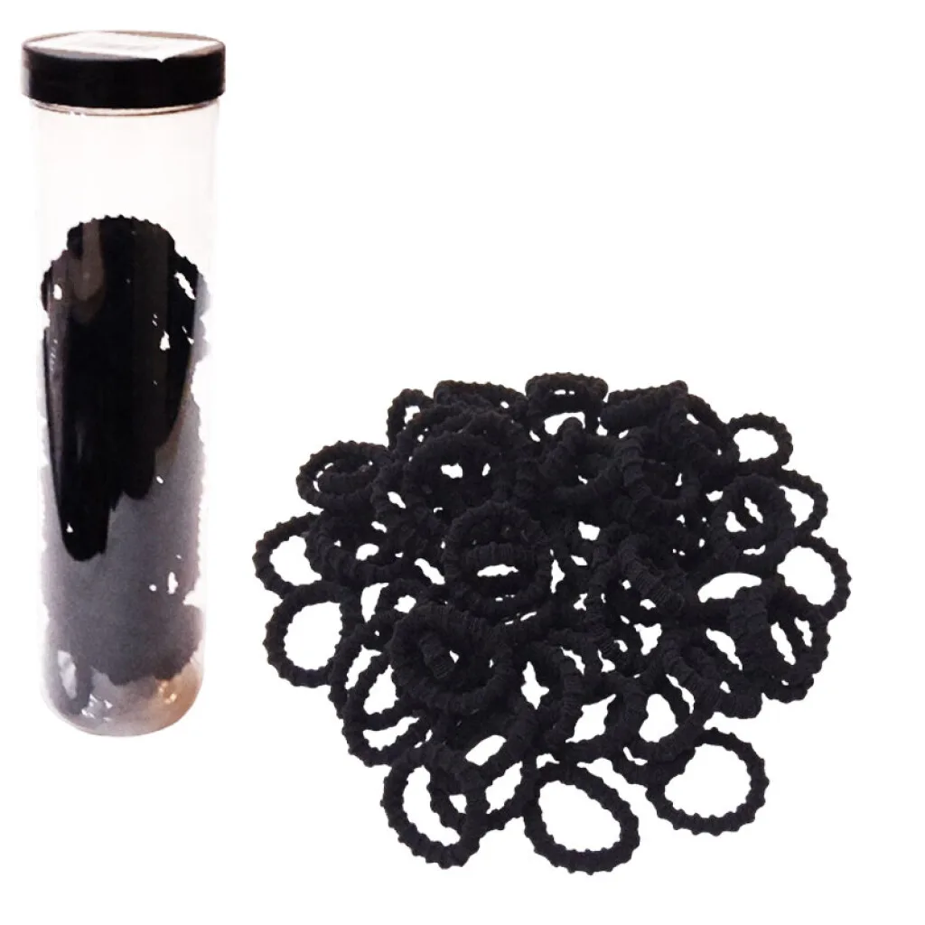 Colitas para el cabello negras en frasco(OW2291)