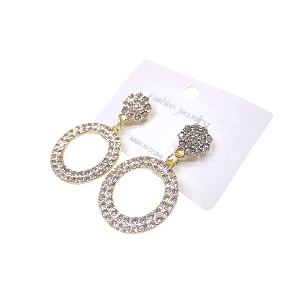 Aretes brillantes redondos