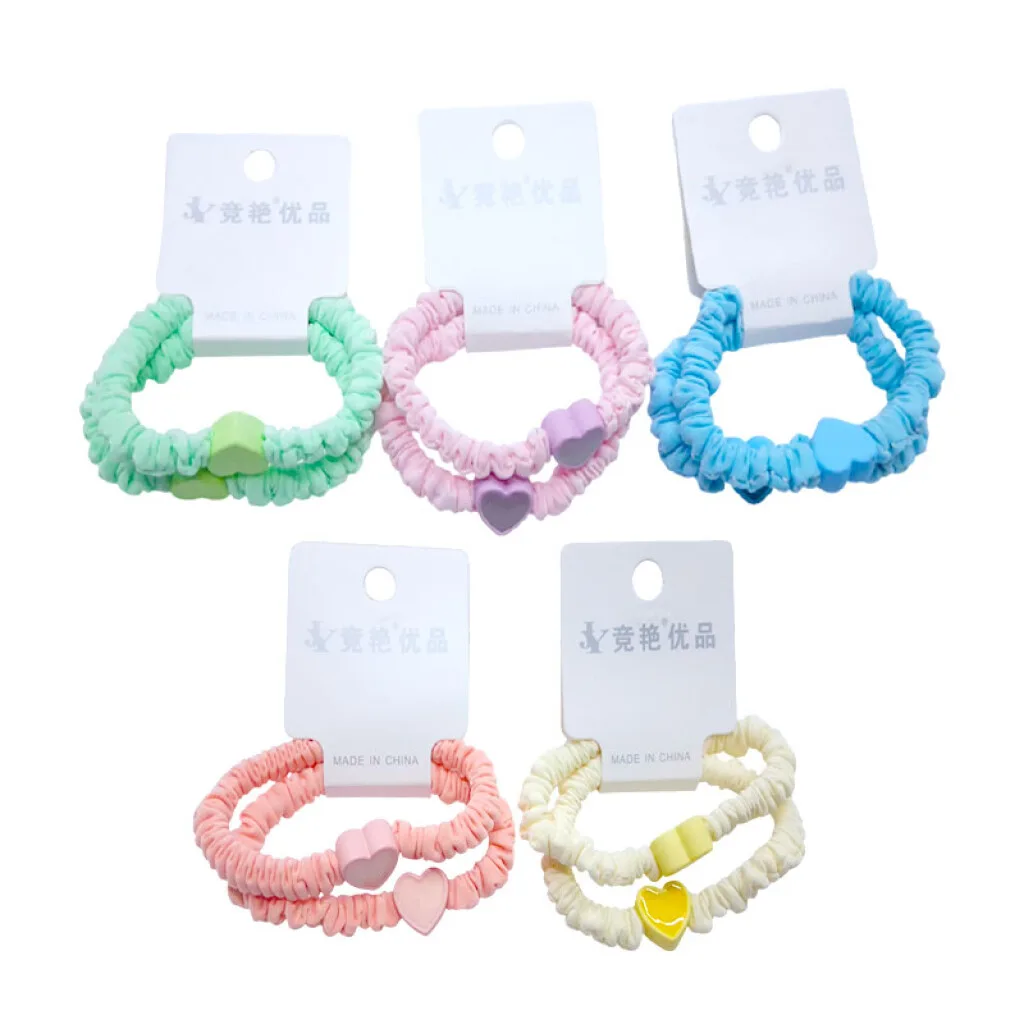 Colitas para el cabello corazones 2pcs