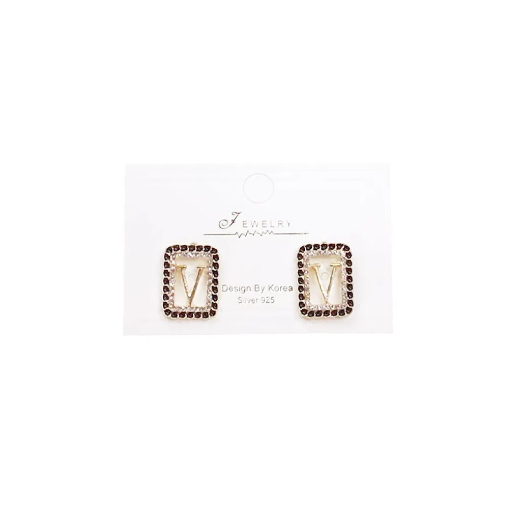 Aretes dorado-negros V