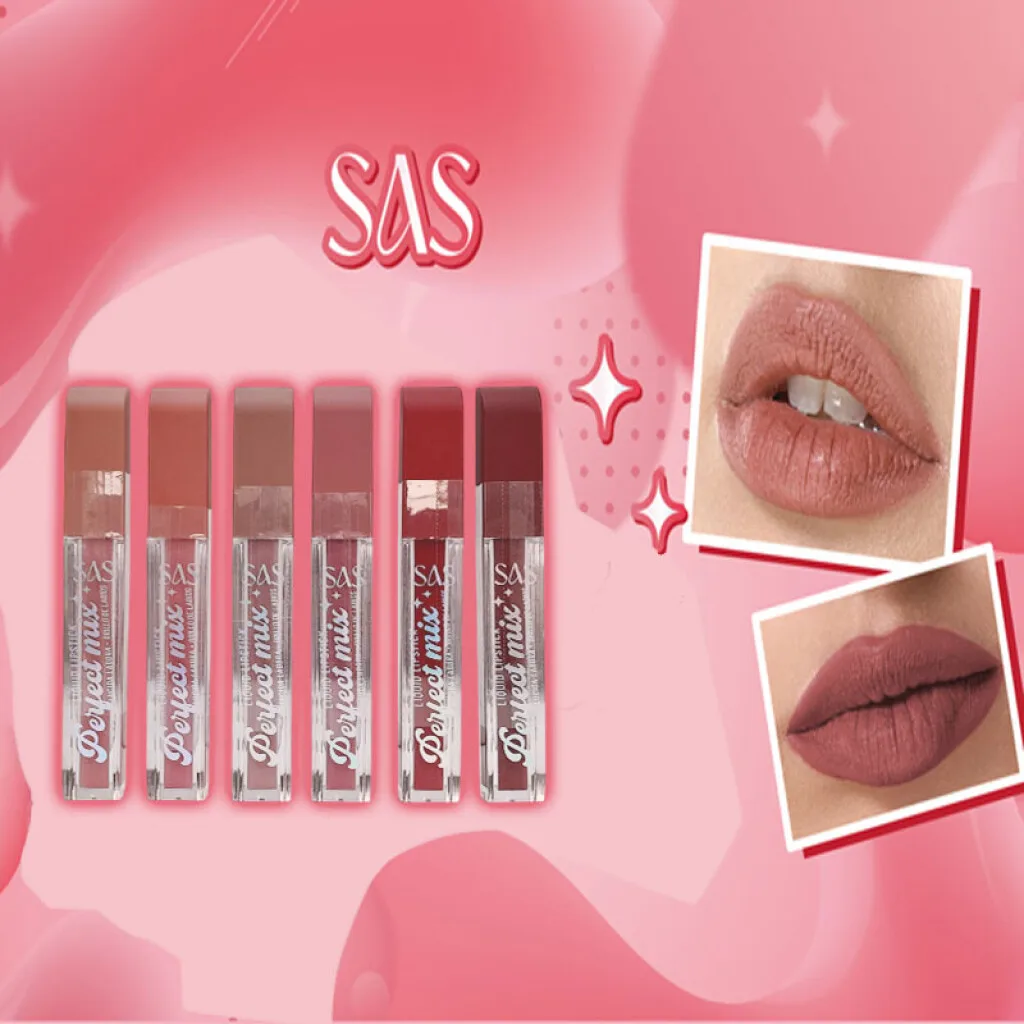 SAS Brillo de labios mate 6 tonos