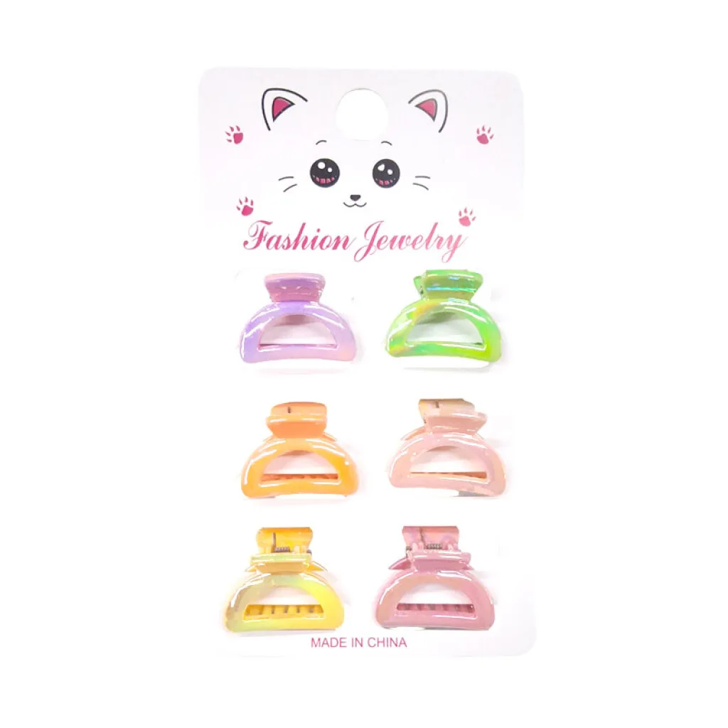 Broches pinzas de colores brillantes 6pcs