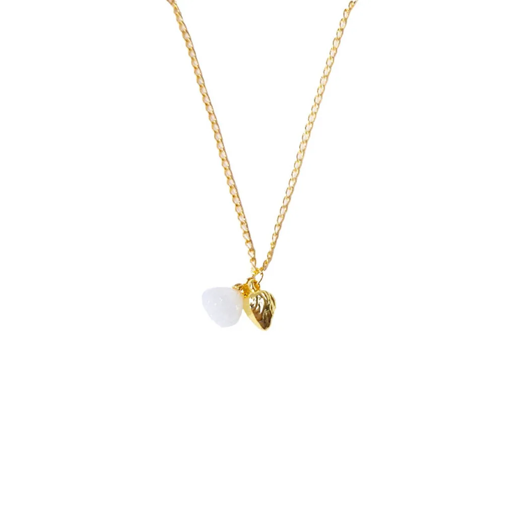 Collar dorado colgante flor