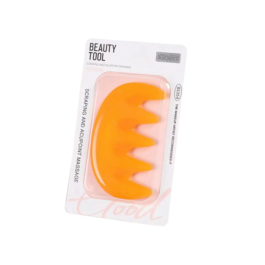Gua sha de jade con peine de dientes grandes