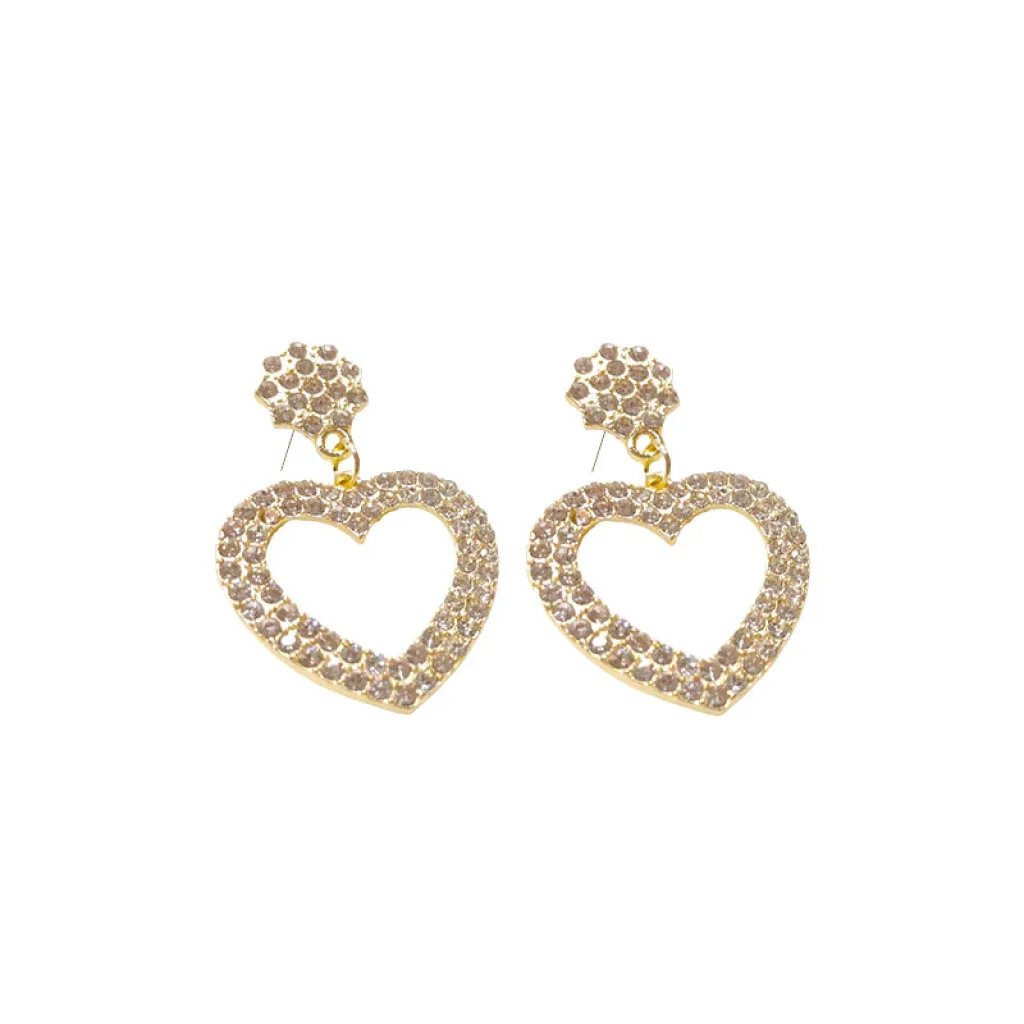 Aretes brillantes corazón