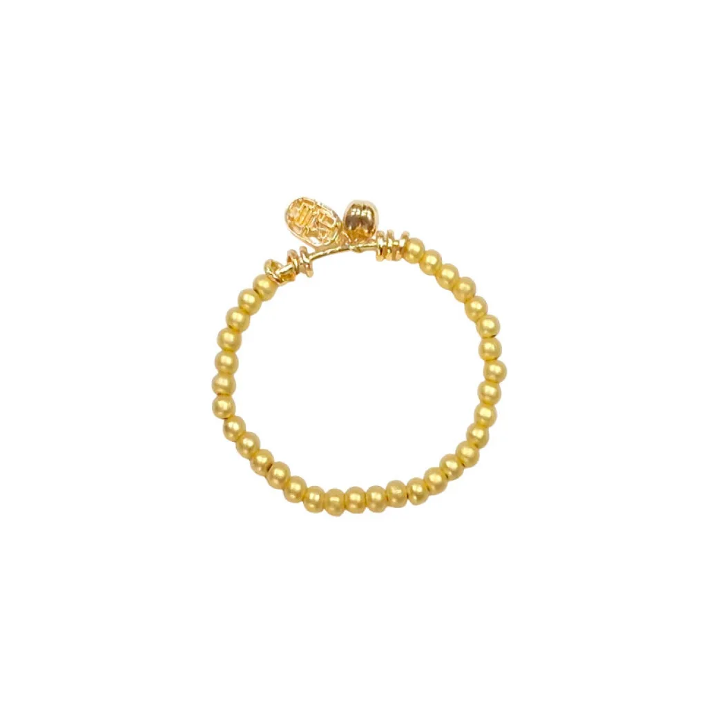 Pulsera dorada de acero
