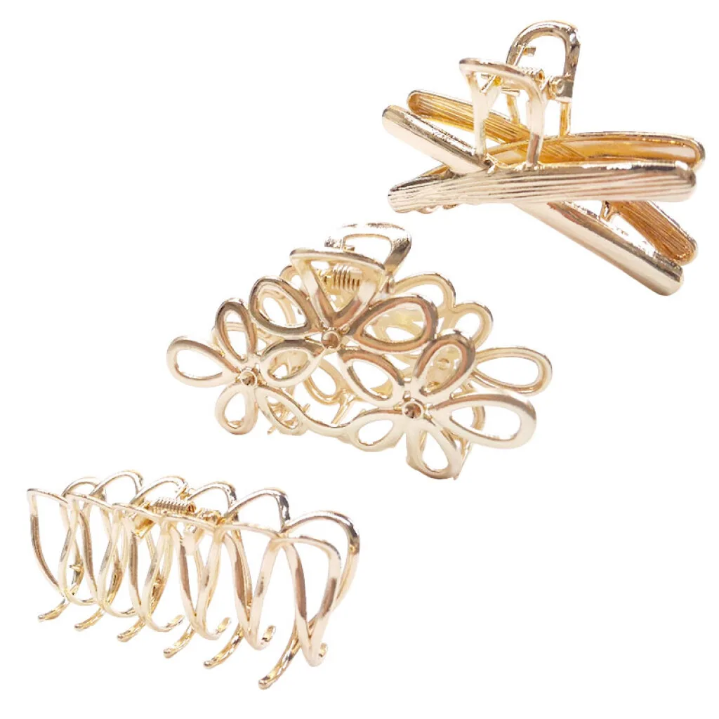 Broches pinzas doradas para el cabello