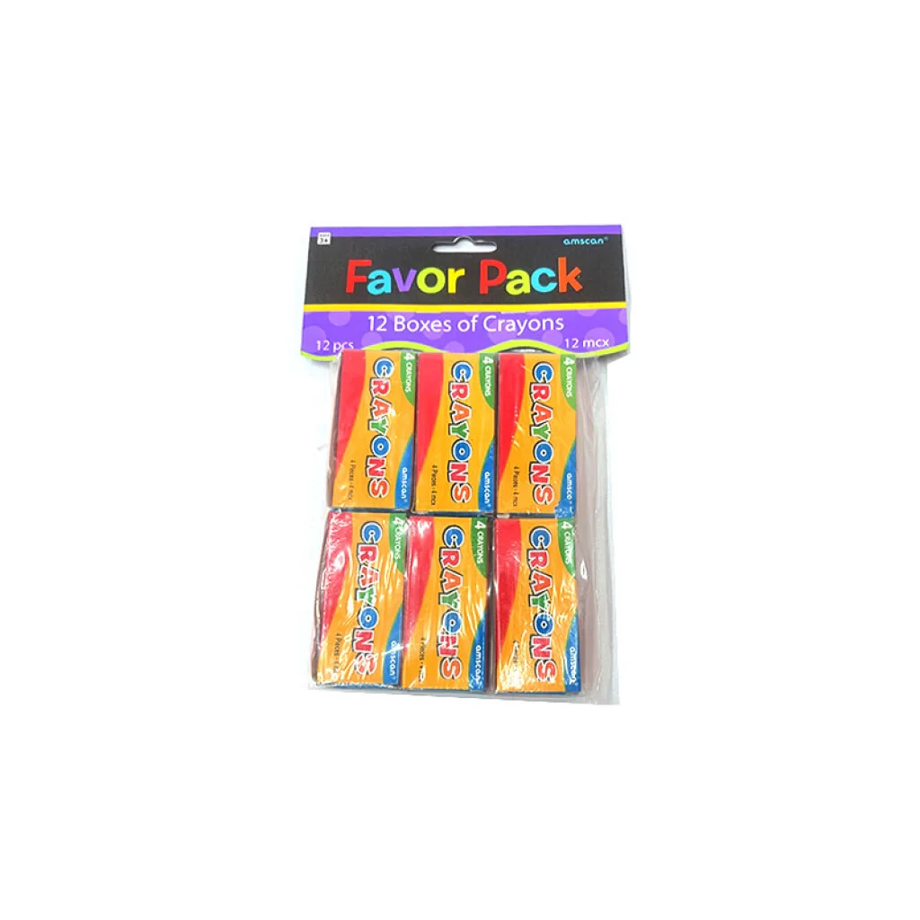 Crayolas no tóxicas x12 cajitas con 4 unidades c/u (M2433)