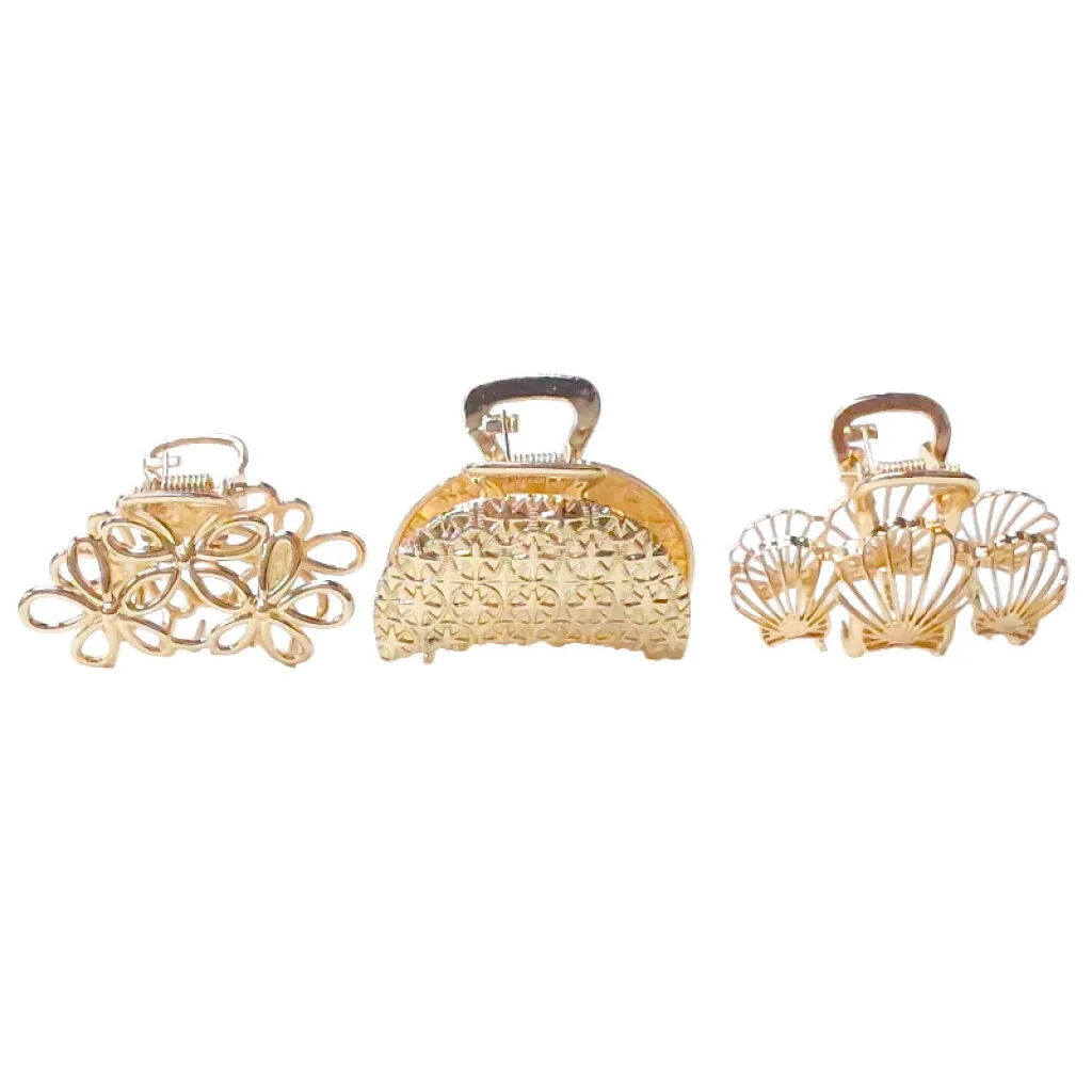 Broches pinzas dorada(OW2219)