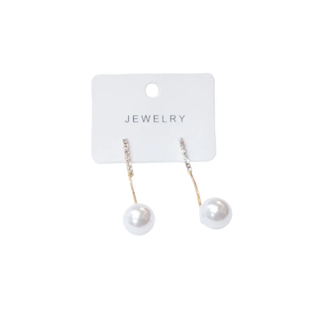 Aretes brillantes perlas