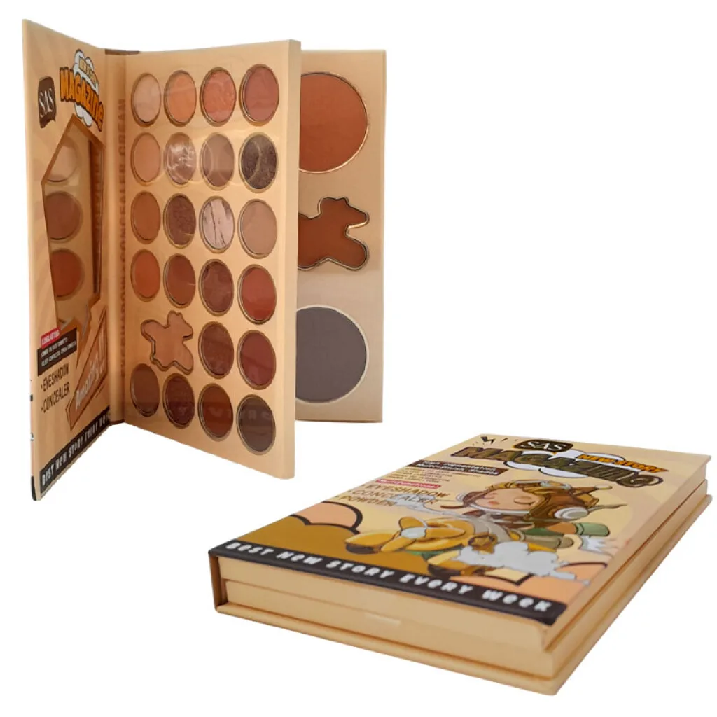 SAS Paleta de sombra ojos, crema corrector, polvos compactos