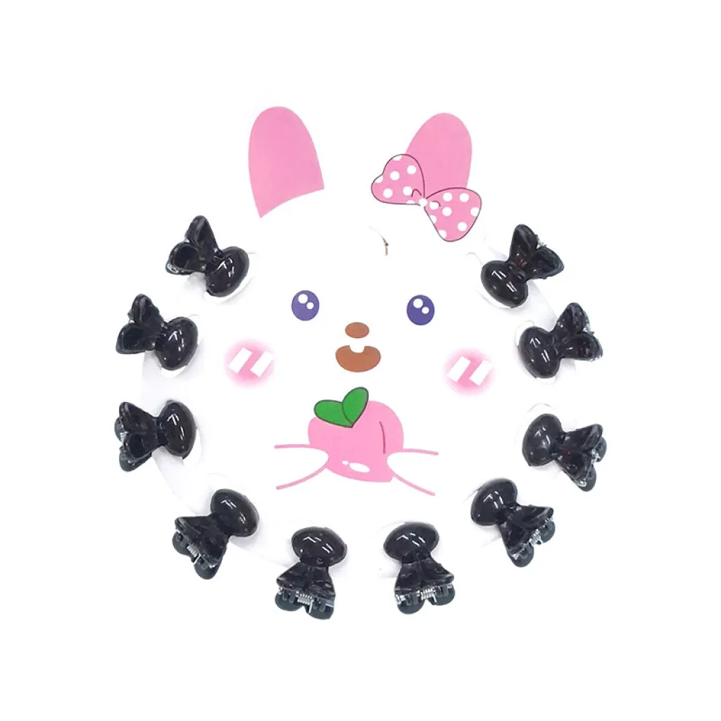 Broches pinzas pequeñas negras 10pcs