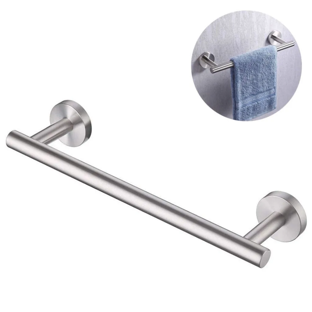Toallero gris de acero inoxidable para amurar