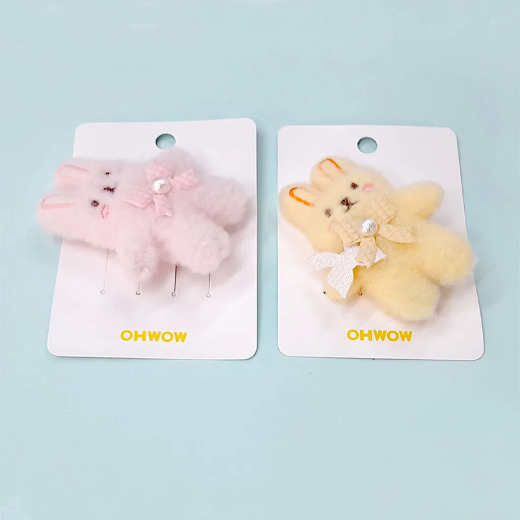 Pinza para cabello felpudita 2 colores