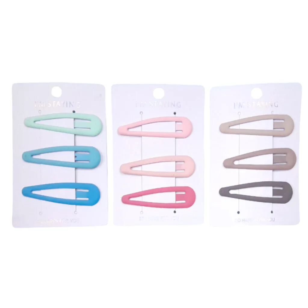 Broches pinzas de colores para el cabello 3pcs