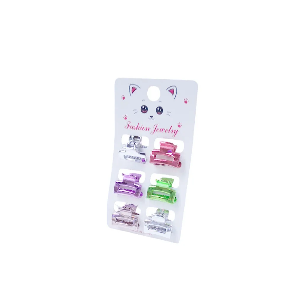 Broches pinzas de colores brillantes 6pcs