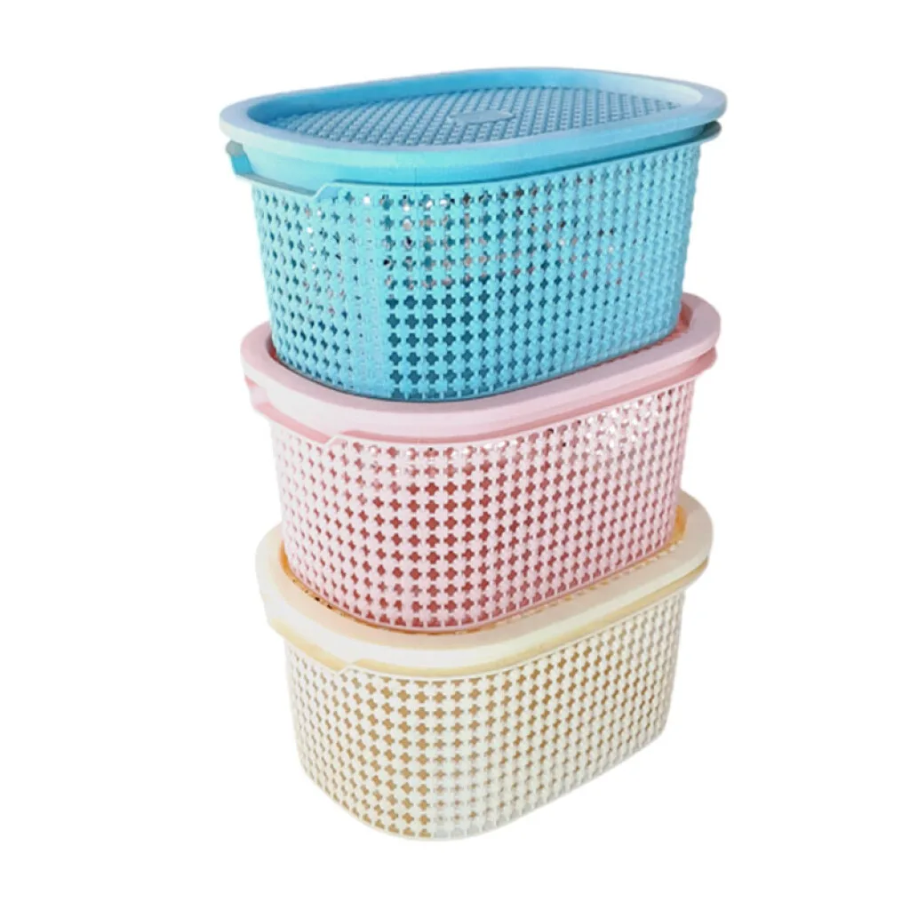 OUTLET Canasto organizador c/ tapa 29*21*13 cm