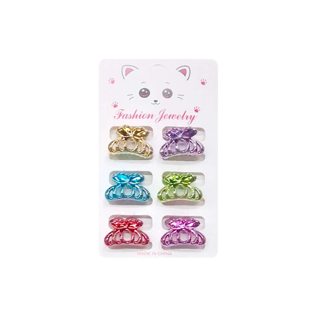 Broches pinzas de colores brillantes 6 pcs