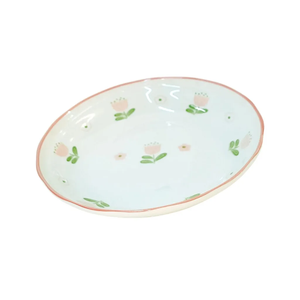 Plato de cerámica estampado