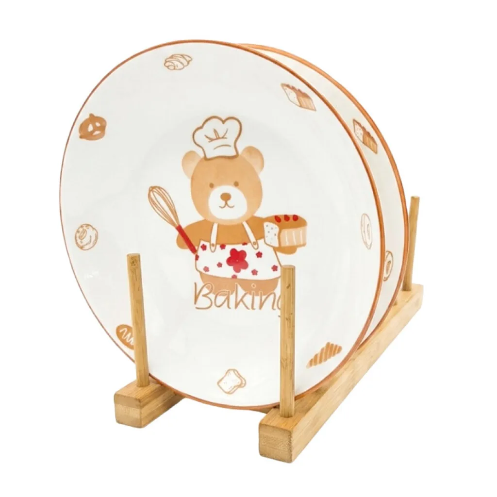 Plato de cerámica diseño osito Chef 20 cm