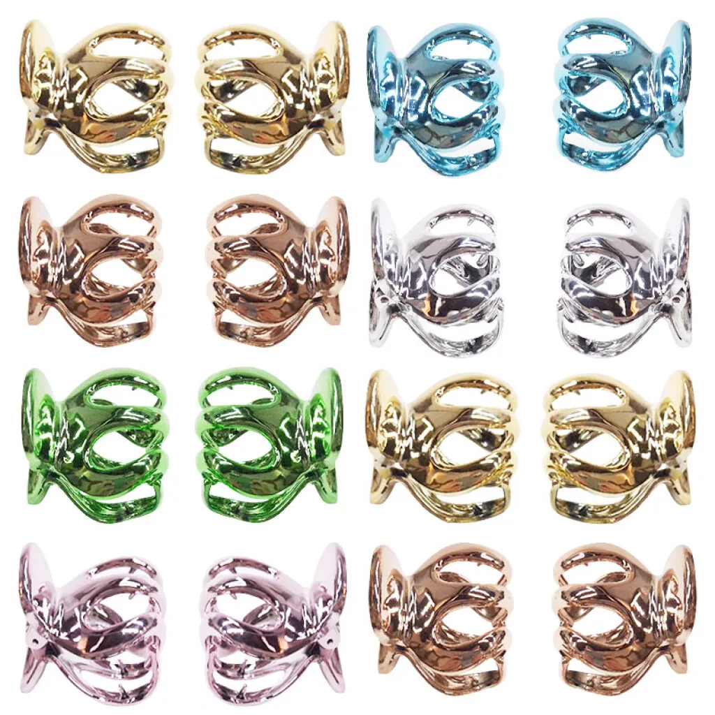 Broches pinzas de colores metalizados para el cabello 2pcs