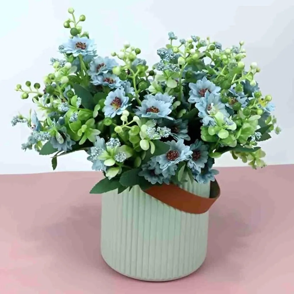 Florero Estilo Lineal Decoraciones Multiuso 18x16cm