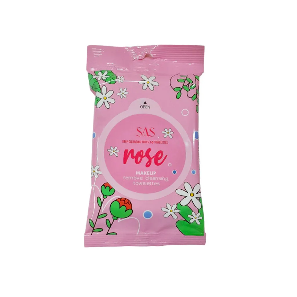 SAS Toallitas desmaquillantes fragancia rosas x10pcs