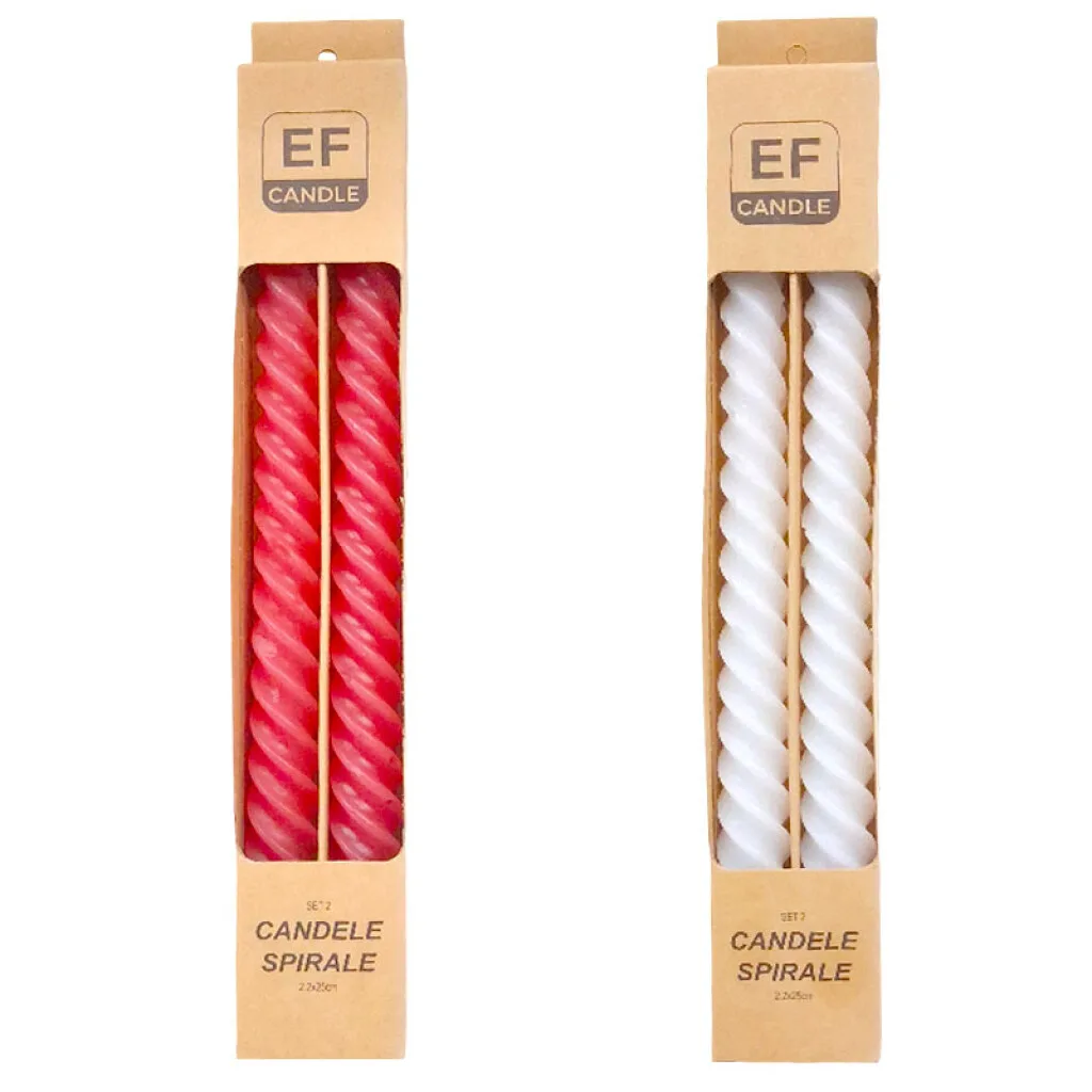 Velas en espiral decorativas 2 pcs
